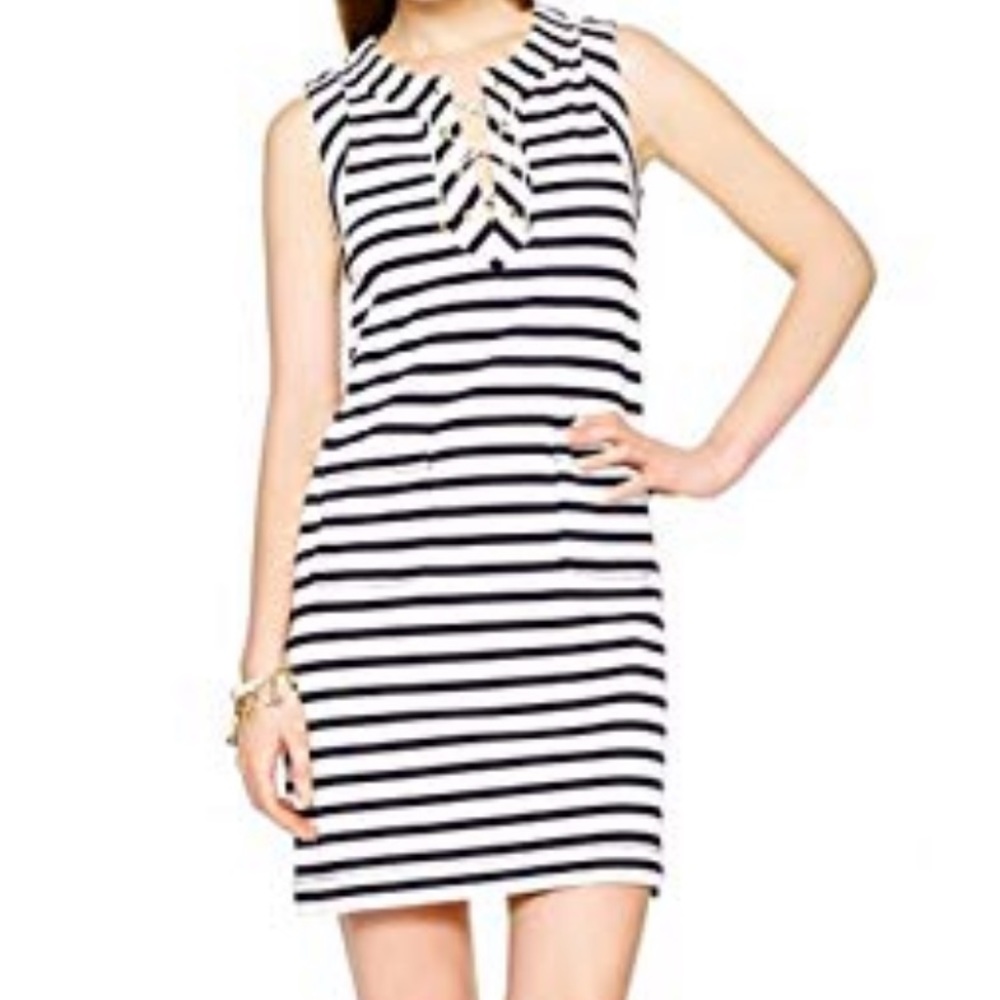 Kate Spade cotton jersey lace-up dress